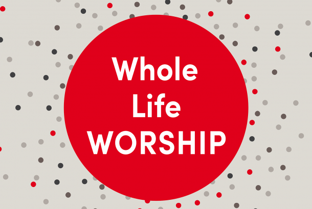 Whole Life Worship Text with Dots Flowing Out