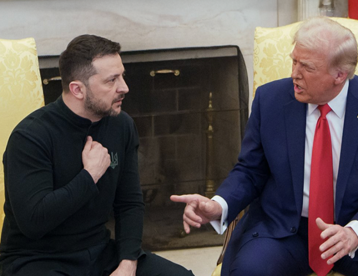Trump arguing with Zelensky in the Oval office.